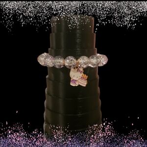 Crystal Bead Bracelet with Hello Kitty Charm